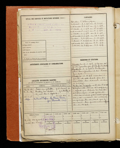 Pia, Marceau, né le 10 août 1897 à Saleux (Somme), classe 1917, matricule n° 263, Bureau de recrutement d'Amiens