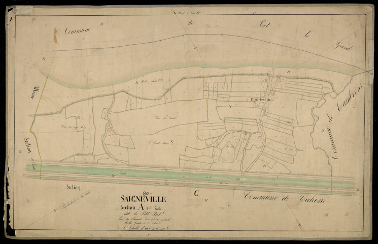 Plan du cadastre napoléonien - Saigneville : Petit Port (Le), A2