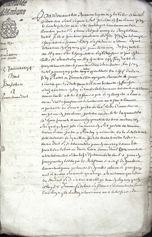 Etude de Me François Machart à Amiens (étude n°13). Minutes des années 1674-1677