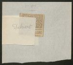 Témoignage de Delvert, Charles (Capitaine) et correspondance avec Jacques Péricard