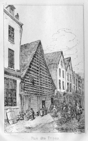 La vieille boucherie détruite en 1843 - Rue des Tripes