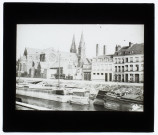 Dunkerque. Le canal et l'église Saint-Martin