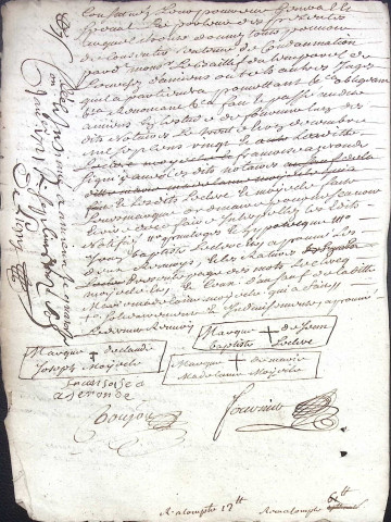 Etude de Me Jean Baptiste Fournier à Amiens (étude n°4). Minutes de l'année 1720