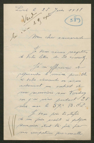 Témoignage de Leroy, Charles et correspondance avec Jacques Péricard