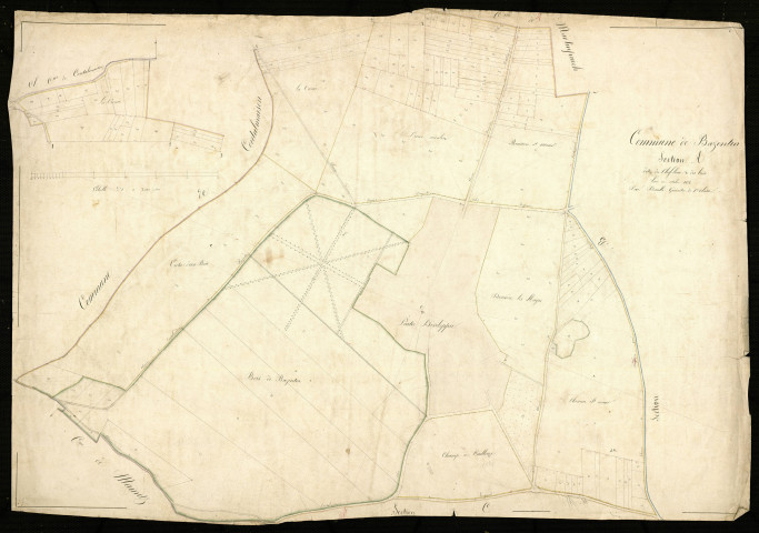 Plan du cadastre napoléonien - Bazentin : Chef-lieu (Le) ; Bois (Les), A