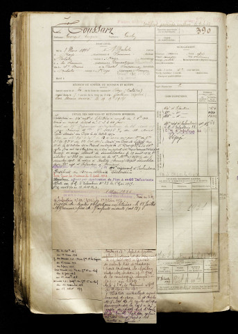 Houssart, Georges Eugène, né le 08 mars 1894 à Balâtre (Somme), classe 1914, matricule n° 390, Bureau de recrutement de Péronne