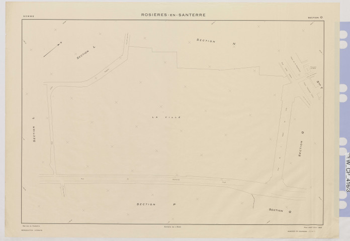 Plan du cadastre rénové - Rosières-en-Santerre : section O