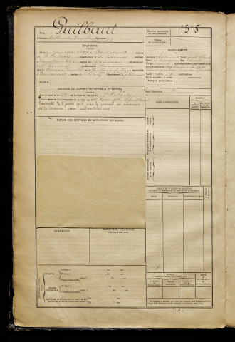 Guilbault, Anthime Emile Léopold, né le 25 janvier 1897 à Boismont (Somme), classe 1917, matricule n° 1518, Bureau de recrutement d'Abbeville