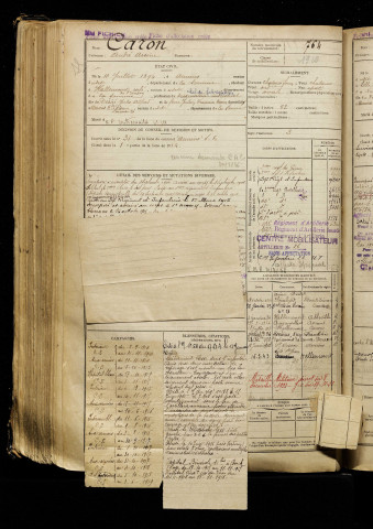 Caron, André Arsène, né le 10 juillet 1894 à Amiens (Somme), classe 1914, matricule n° 764, Bureau de recrutement d'Amiens