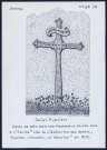 Saint-Fuscien : croix de bois dans une propriété privée - (Reproduction interdite sans autorisation - © Claude Piette)