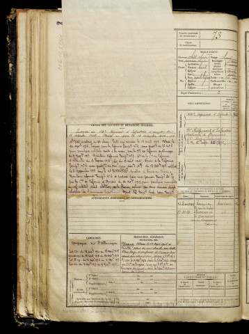 Beauvais, Jérémie Elie, né le 14 juin 1895 à Auxerre (Yonne), classe 1915, matricule n° 73, Bureau de recrutement d'Abbeville