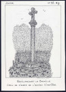 Bouillancourt-la-Bataille : croix de pierre de l'ancien cimetière - (Reproduction interdite sans autorisation - © Claude Piette)