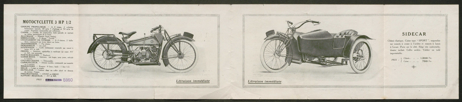 Publicités pour vélos et motos : Gnome et Rhone