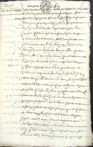 Etude de Me Jean Duval à Amiens (étude n°8). Minutes de l'année 1675