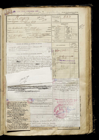 Hoyez, Edgard Georges Edouard Joseph, né le 29 décembre 1895 à Amiens (Somme), classe 1915, matricule n° 883, Bureau de recrutement d'Amiens