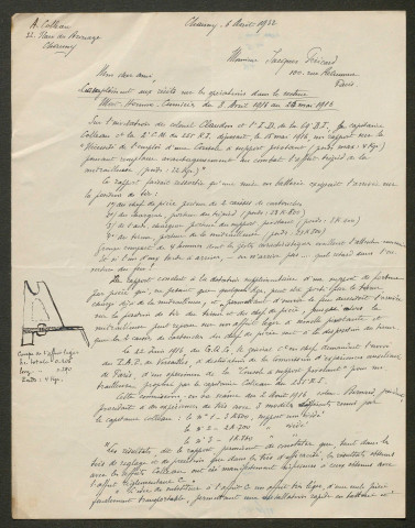 Témoignage de Colleau, A. (Capitaine) et correspondance avec Jacques Péricard