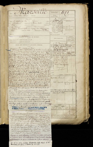 Marseille, Victor Léon Alfred, né le 05 septembre 1890 à Lépine (Pas-de-Calais), classe 1910, matricule n° 871, Bureau de recrutement d'Abbeville