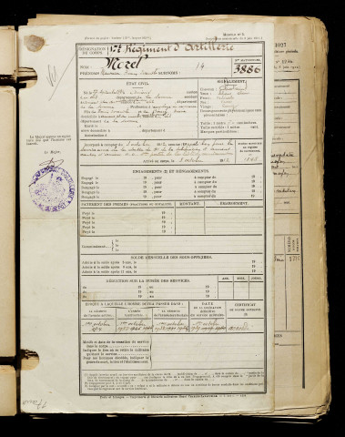 Morel, Maurice Firmin Evariste, né le 27 septembre 1891 à Amiens (Somme), classe 1911, matricule n° 1345, Bureau de recrutement d'Amiens