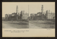 GUERRE 1914. HOTEL DE VILLE DE LAHEYCOURT (MEUSE) APRES LE BOMBARDEMENT
