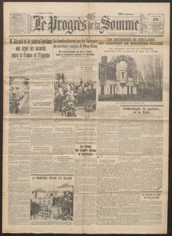 Le Progrès de la Somme, numéro 21708, 26 février 1939