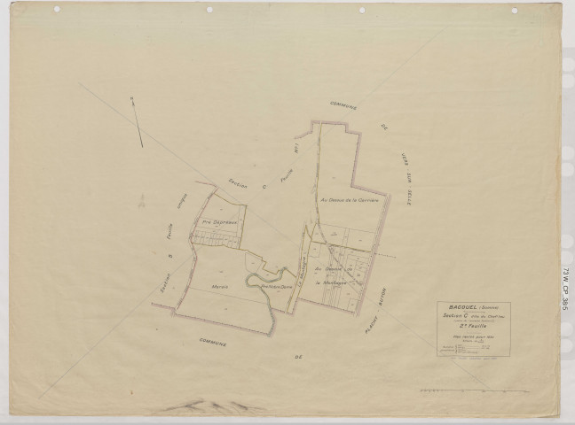 Plan du cadastre rénové - Bacouel : section C2