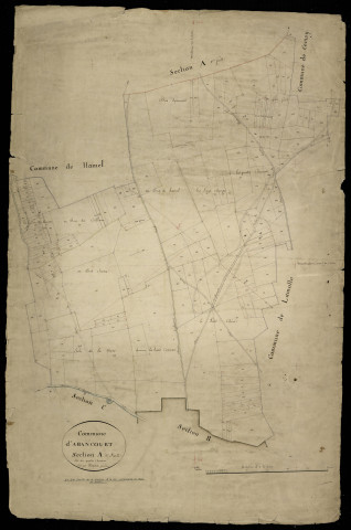 Plan du cadastre napoléonien - Lamotte-Warfusee (Abancourt) : Quatre Chemins (Les), A2