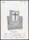 Capinghem (Nord) : stèle « croix, unique espoir, 1978 » - (Reproduction interdite sans autorisation - © Claude Piette)