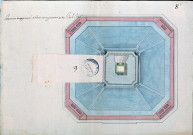 Construction du château d'eau. Plan de la couverture du dôme dressé par l'ingénieur Belidor
