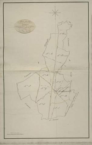 Plan du cadastre napoléonien - Poulainville : tableau d'assemblage