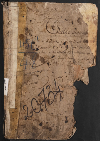 Tables des vendeurs du bureau d’Amiens pour la période 1787-an 4