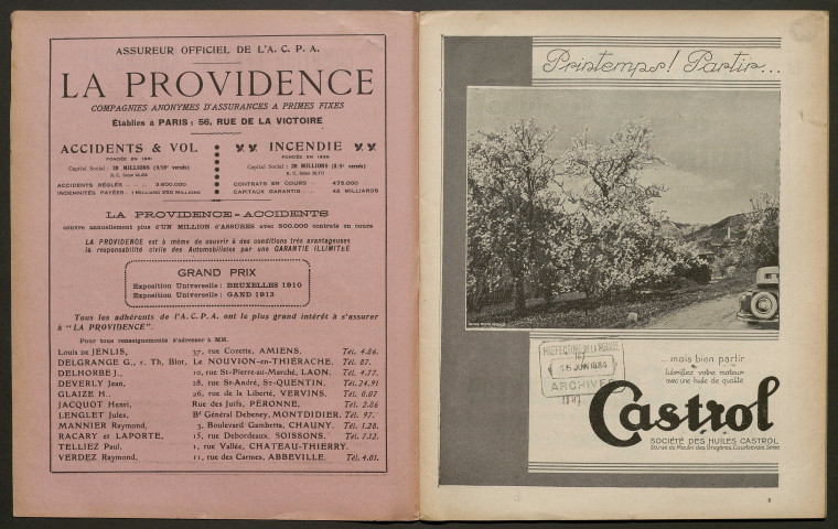 L'Automobile au Pays Picard. Revue mensuelle de l'Automobile-Club de Picardie et de l'Aisne, 272, mai 1934