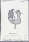 Saint-Riquier : coq de l'abbatiale reposé en juillet 1973 - (Reproduction interdite sans autorisation - © Claude Piette)