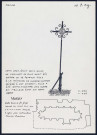 Huppy : vieille croix de fer forgé reposé en mars 2005 par l'A.S.P.A.C.H derrière l'église pour matérialiser l'ancien cimetière - (Reproduction interdite sans autorisation - © Claude Piette)