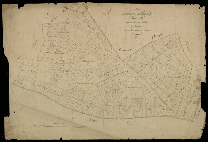 Plan du cadastre napoléonien - Loeuilly : Bois de Catillon (Le), B2