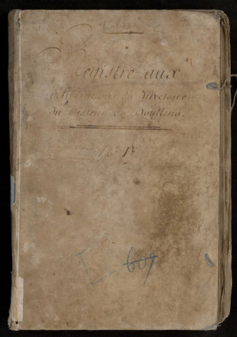 Délibérations du Directoire du district de Doullens : 30 juillet 1790-24 août 1791