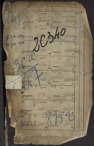 Contrôle des actes du bureau d'Albert pour la période du 27 juillet 1712 au 23 juin 1714