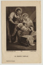 Image pieuse. La Sainte Famille