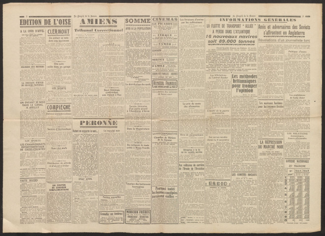 Le Progrès de la Somme, numéro 22867, 14 janvier 1943