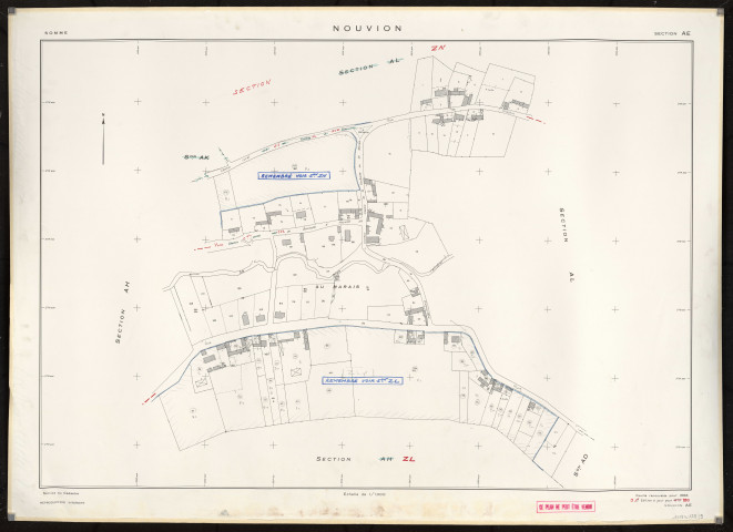 Plan du cadastre rénové - Nouvion : section AE
