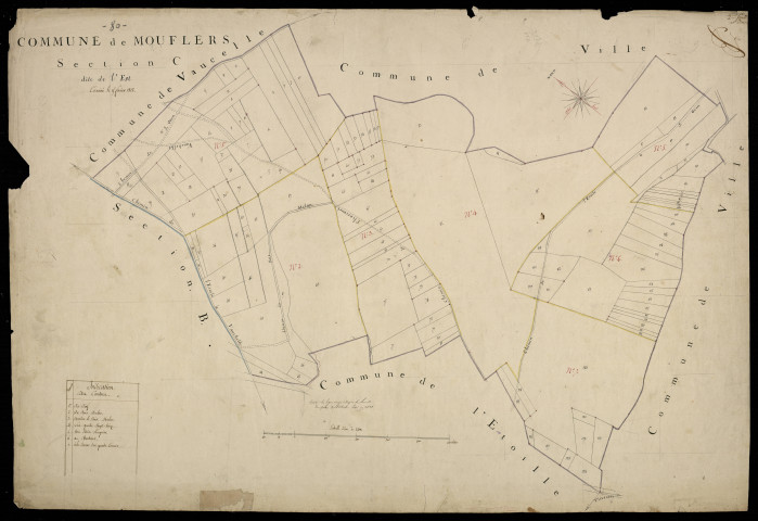 Plan du cadastre napoléonien - Mouflers : Est (L'), C