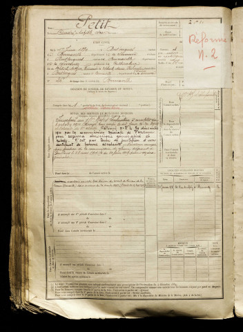Petit, André Achille Oscar, né le 01 juin 1889 à Boisbergues (Somme), classe 1909, matricule n° 364, Bureau de recrutement d'Abbeville