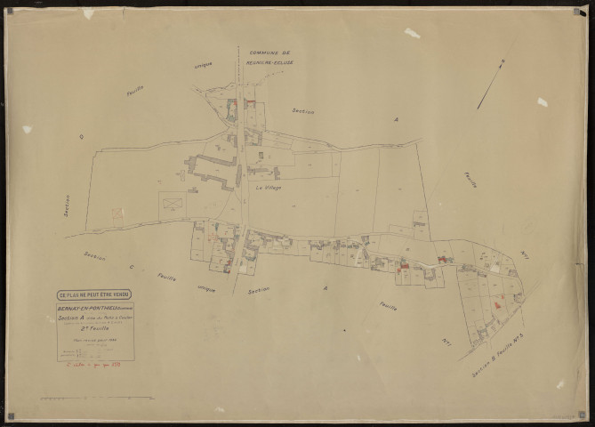Plan du cadastre rénové - Bernay-en-Ponthieu : section A2
