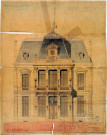 Plan de l'hôtel de ville : dessin de la façade en élévation