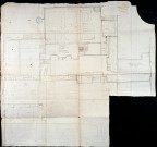 Projet de salle de spectacle, rue des Trois-Cailloux : plan métré du Logis du Roy.