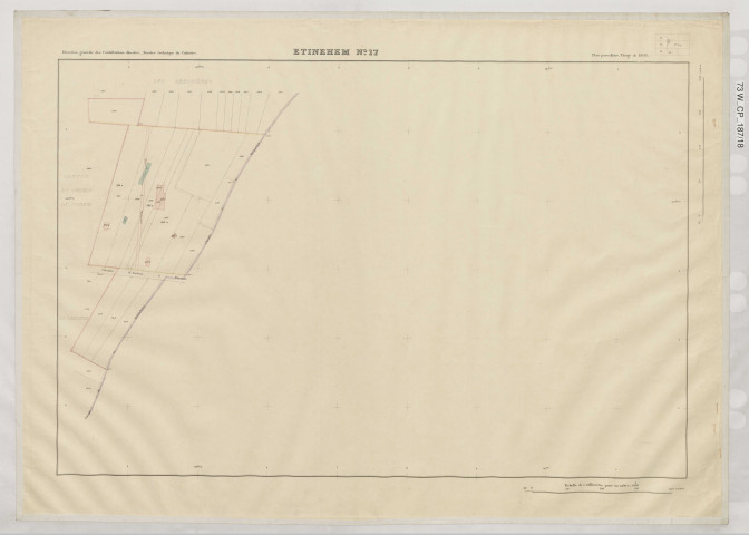 Plan du cadastre rénové - Etinehem : feuille 17
