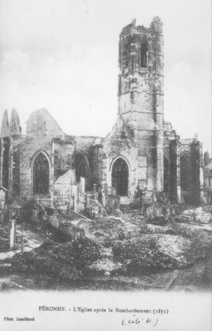 L'église après le bombardement (1871)