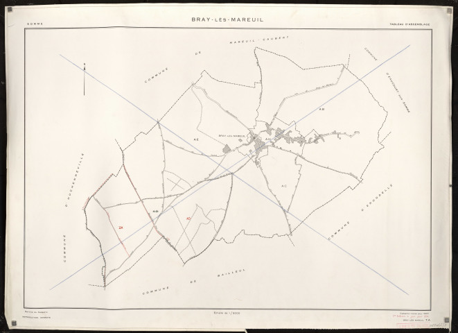 Plan du cadastre rénové - Bray-lès-Mareuil : tableau d'assemblage (TA)