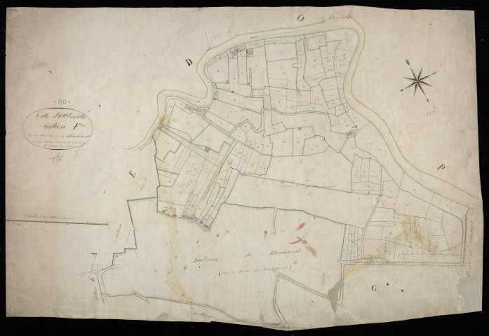 Plan du cadastre napoléonien - Abbeville : Bas Terroir de Menchecourt (Le), F