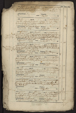 Contrôle des actes du bureau d'Ailly-sur-Noye pour la période du 9 octobre 1707 au 25 janvier 1710