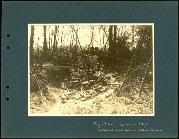 Près d'Estrées (Somme), au Bois des Satyres. Emplacement d'une ancienne batterie allemande